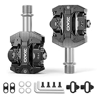 CXWXC Pédales VTT SPD Doubles – Aluminium CNC, Roulements Scellés, Crampons Inclus, Compatibles Shimano, 9/16''