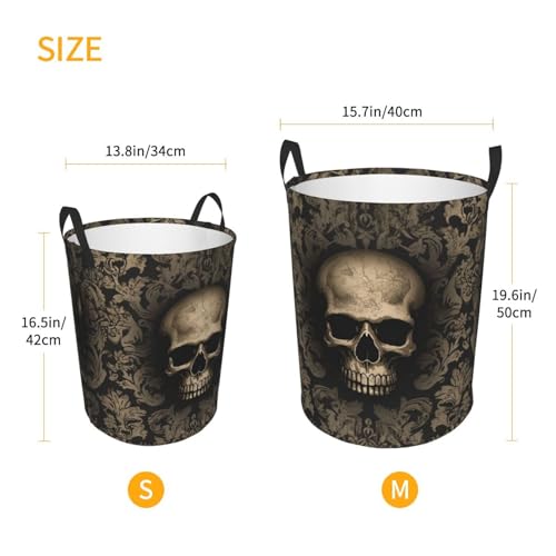 Panier à linge imperméable et pliable avec motif gothique