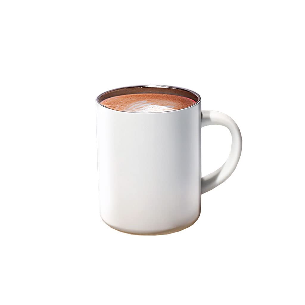 XMING Tazza isolante Tazza sottovuoto Acciaio inossidabile 316 Tazza da caffè da 420 ml Tazza da tè for uomo e donna for ufficio commerciale (Color : White)