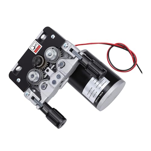 Aolidsive 4 Roller Wire Feed Motor 70W 2-18m / min Speed MIG Welder Wire Feeder Left Side Mount for 0.8-1.0mm Steel with 30x10x12mm Wheels