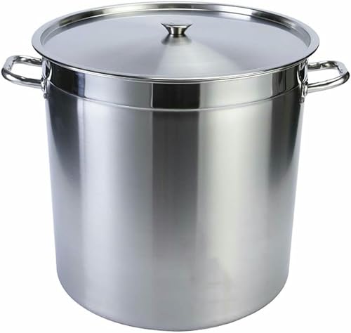 Olla de Sopa de Acero Inoxidable 201 de Uso Comercial o doméstico, Olla para cocinar con Tapa(30CM)