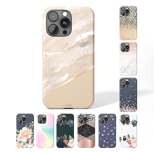 Tirita Personalised Phone Case for iPhone 11 Pro Max – Hard Case or Cover With Custom Name or Initials – Cute Personalised Gift for Women or Girls [15. Marble Gold Beige]
