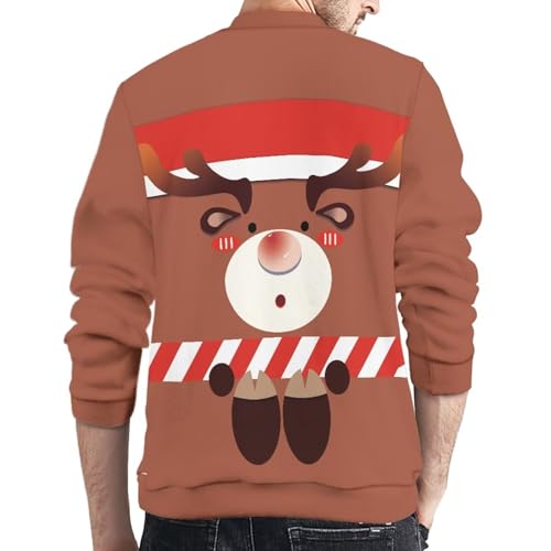 Ugly Christmas Sweaters for Women Men Novelty Funny Christmas Sweatshirt Turtleneck Knitted Sweater Pullover S-4XL2