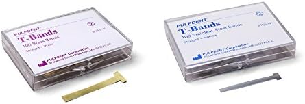 Pulpdent BTBC/N T-Bands Brass, Curved/Narrow