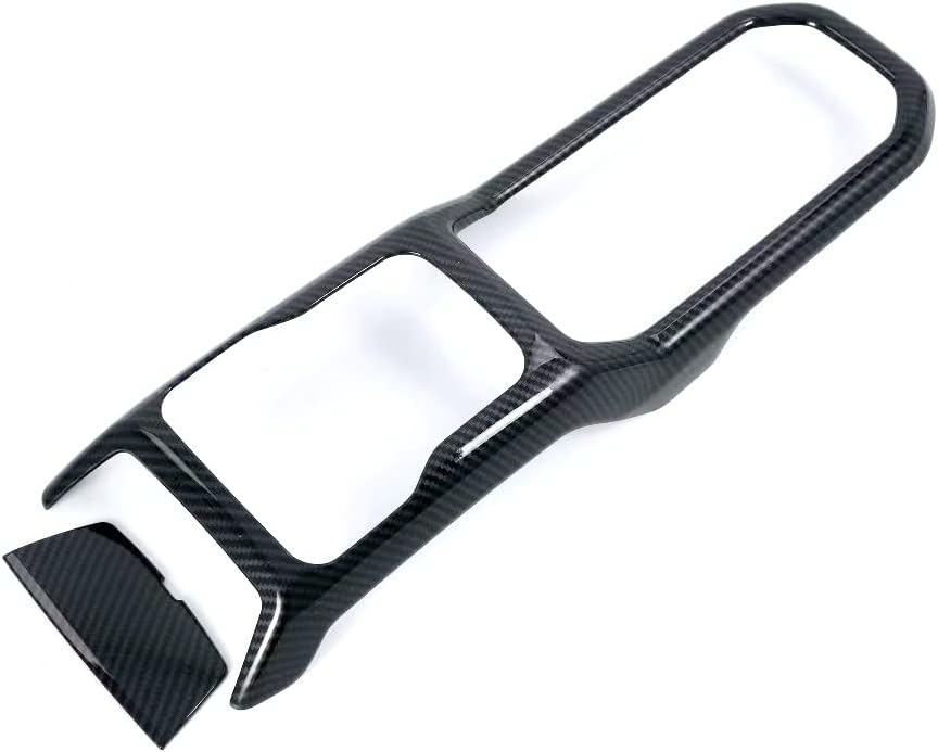 ITrims for Jeep Wrangler JL 2018-2022 Gladiator JT 2020 2021 2022 Truck Car Accessories Gear Shift Box Panel Cover Trim Car Styling Decoration 2PCS ABS Carbon Fiber LHD
