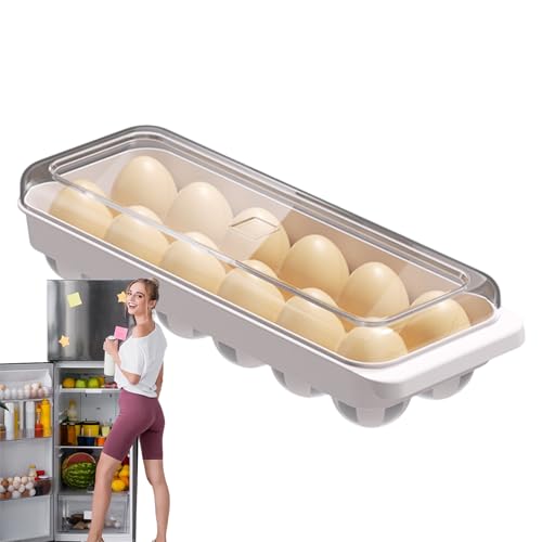 Soporte De Huevos Para Nevera | Organizador De Almacenamiento Transparente Apilable De 12 Ranuras,Caja De Huevos Con Tapa | Para Cocina Casa Nevera Despensa Encimera Planificación Rep