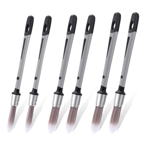Invalidism 6 Pcs 0.45/0.6/0.7 inch Small Paint Brush for Walls