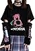 YINGKE Femme Japonais Kawaii Anime Manga Sweatshirt Fille Gothique Y2K Harajuku Vetement E-Girl T Shirt à Manches Longues (2XL, Noir Ours)