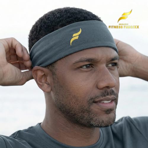 Image of Organic Fitness Fabrixx - Premium Gym Headband Made with Organic Cotton, Sweatband Headband with a Stylish Twist for Men and Women