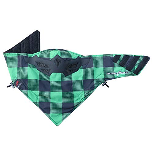 Half Face Mask for Cold Winter Weather. Use This Half Balaclava for Snowboarding, Ski, Motorcycle. (Many Colors) (Green Plaid)