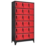 Cette armoire de rangement est fabriquée en acier, ce qui la rend durable et facile à nettoyer