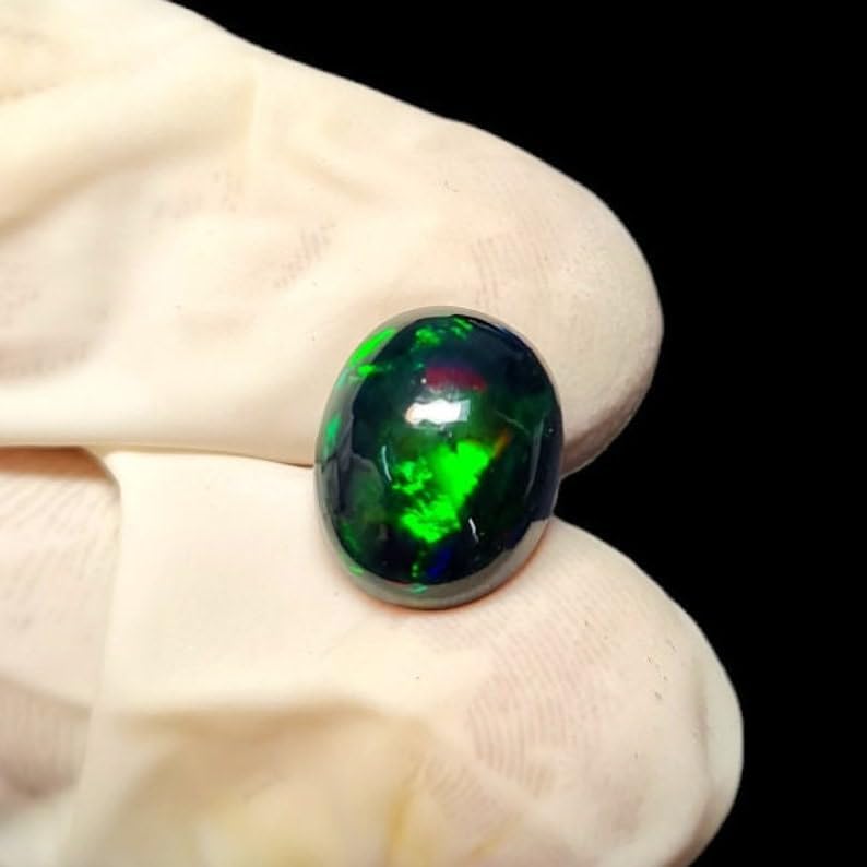 9x11 MM Black Opal Cabochon AAA Quality Black Opal OVAL Cabochon Ethiopian Opal Cabochon Natural welo opal multi fire opal loose Gemstone For Jewelry Making