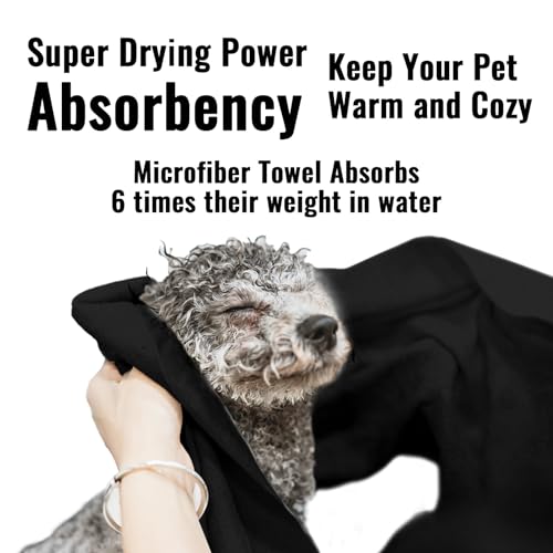 image for Puomue Microfiber Dog Towels for Drying Dogs, Super Absorbent and Soft