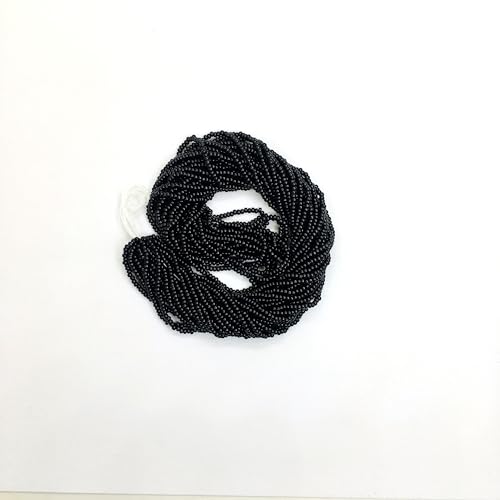 Perlin Seed Beads 2 mm Preciosa Ornela Czech 9000 Pieces CZ Glass Beads 11/0 24 on Multiple Strands (Black Opaque) - Image 3