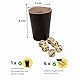GICO Qualitäts Würfelbecher (echt Leder) Standard (9 cm) BRAUN mit 6 Würfeln - 5905