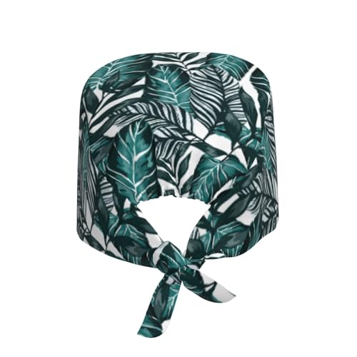 Image of Working Cap Scrub Cap with Sweatband Adjustable Unisex Women Tie Back Hat Nurse Surgical Caps