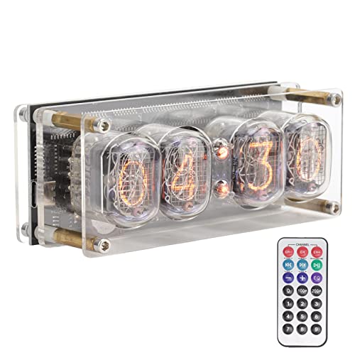 IN12 Glow Tube Time Display Digital Tubo Relógio de Mesa Eletrônico LED Glow Tube Clock Simulação ún