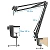 SUNMON for Shure MV7 Mic Boom Arm Stand with Pop Filter, Adjustable Metal Suspension Stand with 3/8" to 5/8" Adapter, Desk Clamp, for Studio & Gaming (Max Load 1.4kg) #5