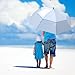 SunTek 68” Golf Umbrella, Windproof & Waterproof Umbrellas with Vented Double Oversize Golf Canopy, Reflective UV Protection, Large Umbrella for Golf, Sport & Travel (Silver/Blue)