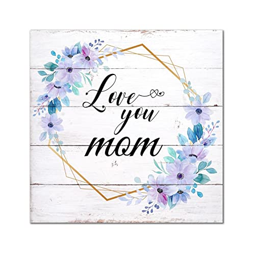 Plaque murale vintage Love You Mom : le cœur de votre décoration maison