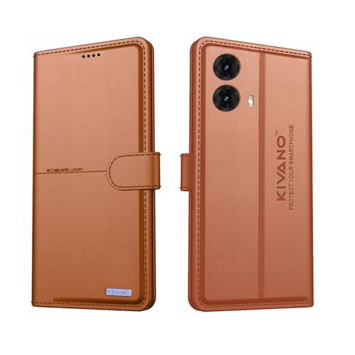 Image of Compatible with Motorola G85 5G Flip Cover | Leather Finish | Inside Pockets & Inbuilt Stand | Shockproof Wallet Style Magnetic Closure Back Cover Case