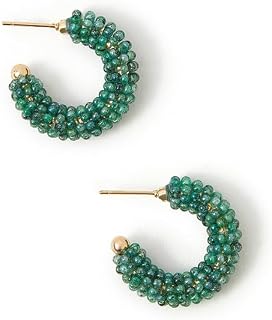 Accessorize London Women's Beaded Chunky Hoop Earrings Price In India