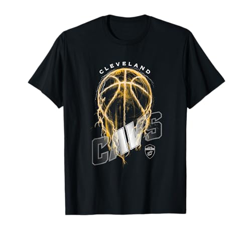 NBA Cleveland Cavaliers Lightning Bolt Basketball Logo T-Shirt