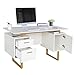 Techni Mobili Storage Drawers and Cabinet 51.25” W-Modern Office Large Floating Desktop Surface Desk, 23.6