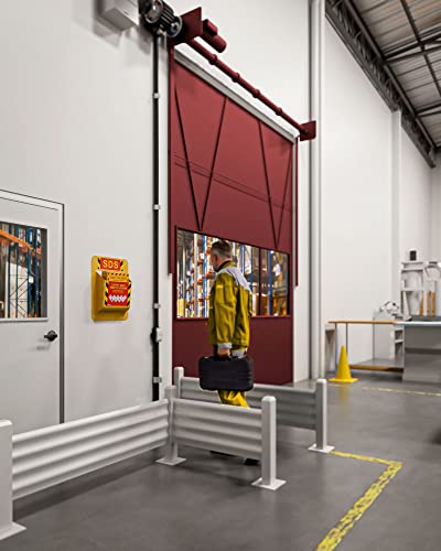 Yellow Safety Inc., Msds Sds Binder And Wall Station - Updated 2023 Requirements Heavy Duty 3 Inch, 3 Ring Safety Data Sheet Sds Binder And Wall Mounted Msds Binder Holder, Includes Mounting Hardware #TOP2
