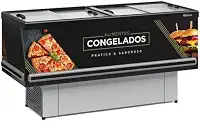 GESV-290 R PR - Expositor Ilaha Standard - Dupla ação vidro reto deslizante - colarinho PVC - 220V