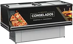 GESV-290 R PR - Expositor Ilaha Standard - Dupla ação vidro reto deslizante - colarinho PVC - 220V