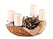 Produktbild Ambientehome Adventskranz Adventsschale Teak rund circa 20 - 25 cm Wurzelschale Wurzelholz Holzschale Teakschale Dekoschale, Braun