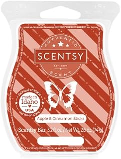 Apple & Cinnamon Sticks, Wickless Candle Tart Warmer Wax 3.2 Oz Bar