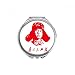 Lei Feng Serve People Red China Hand Compact Mirror Round Portable Pocket Glass