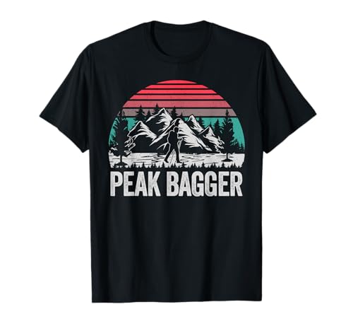 Retro peak bagger, peak bagging, hiking T-Shirt