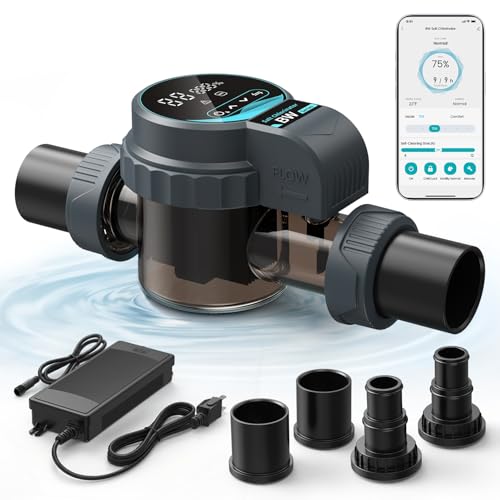 Anbull Salt Water Pool Chlorinator System, Salt Chlorine Generator with Smart App Control, Self-Cleaning Titanium Cell, LED Touch-Screen Control Panel,IPX5, for Pools Up to 26500 Gallons