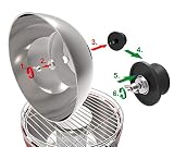Lotus-Grill pokrywa do kompaktowego grilla LotusGrill Small (G280) ze stali nierdzewnej z termometrem – do przygotowywania smażonych i steków oraz do gotowania, pieczenia i duszenia/nadaje się do mycia w zmywarce