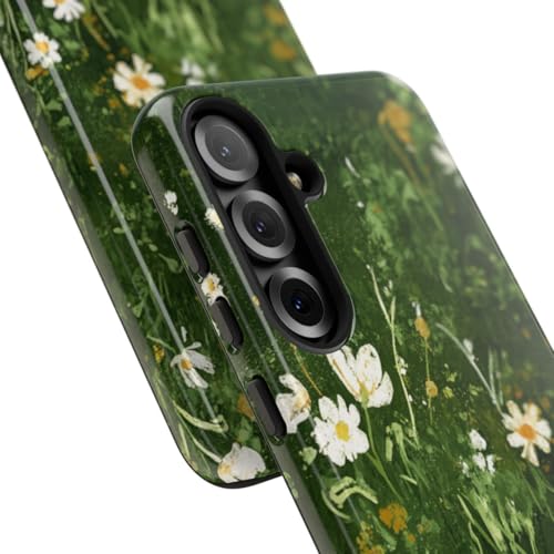 Coque Samsung S25 Plus rigide protège des chocs fleurs blanches