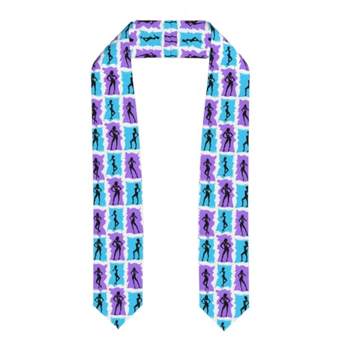 FKGKDF Gymnastics Game Print Unisex Adult Plain Graduation Stole,Graduation Sash, For Academic Commencements