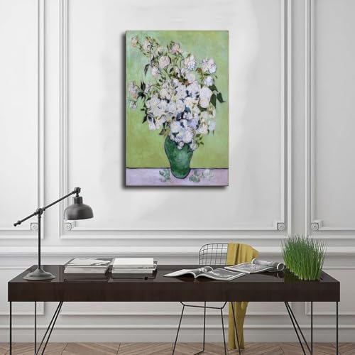 Tableau de roses Van Gogh impression sur toile de qualité - 3