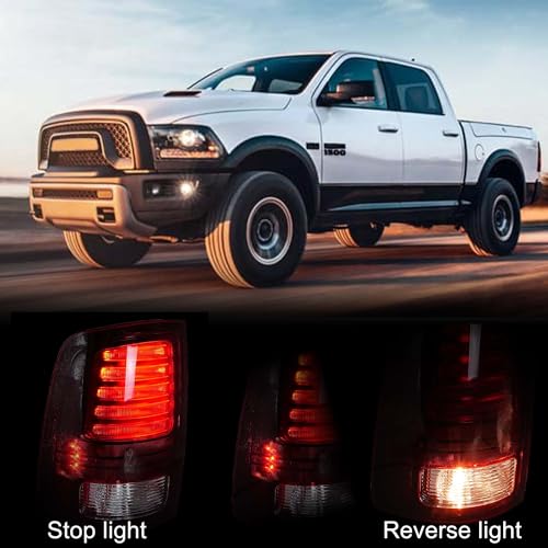 LEVANLIGHT Tail Light Assembly Left Driver Side Red Lens Black Interior, Fits Ram 1500 2013-2018, 1500 Classic Warlock 2019-2022, 2500/3500 2014-2018, Replaces 68093081AB 68093081AC by LEVANLIGHT - Image 3