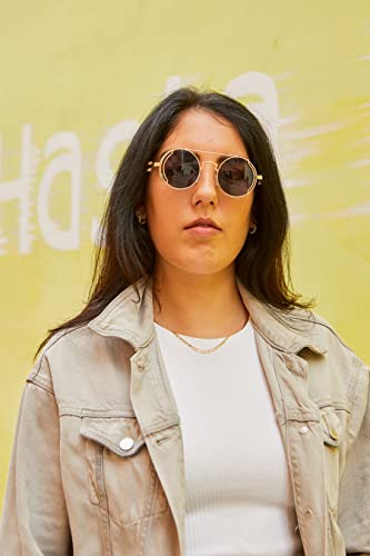 Karsaer Steampunk Sunglasses Hippie Glasses Retro Round Metal Frame Women Men #TOP5