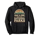 Just A Girl Who Loves National Parks Retro Pullover Hoodie