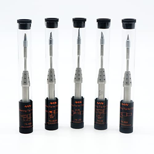 Image of Original Soldering Iron Tip Replacement for Miniware TS80 Mini Portable Outdoor Soldering Iron Kit (B02 /J02 /BC02 /K4 /D25 Tip) (J02)