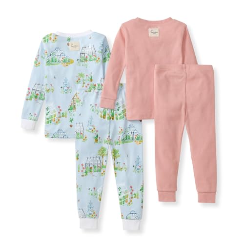 Burt's Bees Baby Organic Cotton Pajamas for Girls, 100% Cotton Pajama Set for Toddlers and Kids, Soft and Stretchable Fabric — view 2