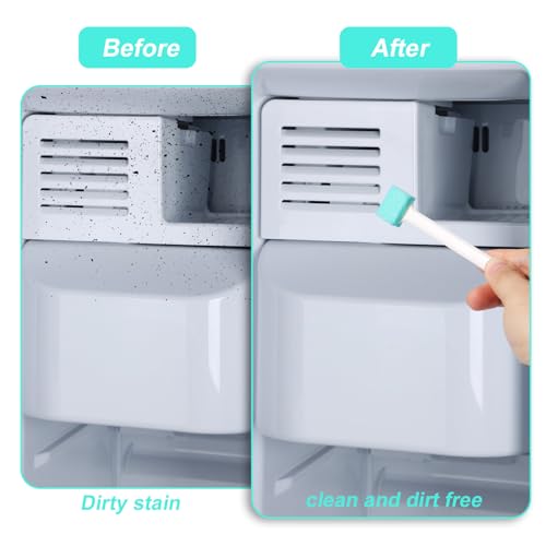 Eismaschinen-Reinigungsset, 10stk Eismaschinen-Reinigungsbürsten und 2stk Doppelseitige Häkelnadeln Haushalts-Reinigungsbürste Detail-Reinigungsbürste für Lücken Ecken Kleine Räume