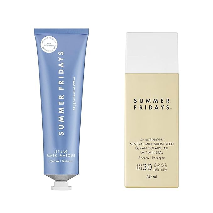 Summer Fridays ShadeDrops Gift Set with mineral SPF and mask