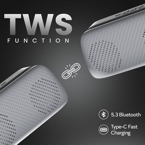 Image of sonilex 10W Bluetooth Speaker, Mobile Holder, TWS, Type-C Charging (Gray)
