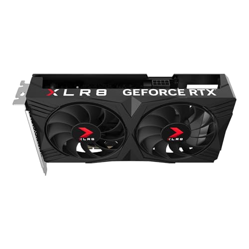 Image of PNY GeForce RTX 4060 8GB XLR8 Gaming Verto Dual Fan OC Graphics Card DLSS 3 (128-bit, PCIe 4.0, GDDR6, HDMI /DisplayPort, Supports 4k, 2 Slot)