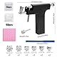Ohrloch Stecher Set Ohrloch Stecher Ohrlochpistole mit 98 Stk Pistolennagel + 6 Stk Ohrstecker Edelstahl mit 20 Stk Alkohol Baumwolle Piercing Pistole Kit für Mädchen und Männer
